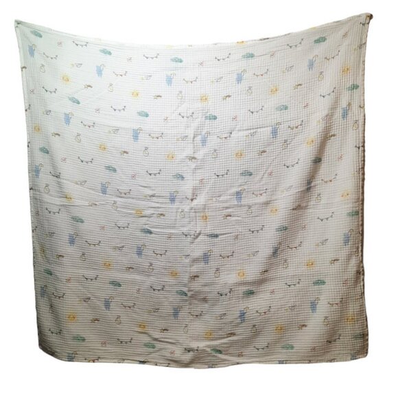 Aden & Anais Bear Banner Sun Rain Cloud Rainbow Star Muslin Lovey Baby Blanket - Picture 3 of 5